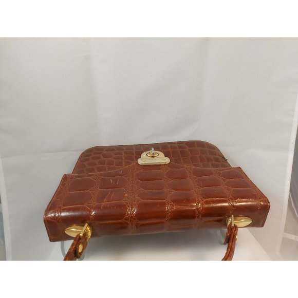 I SANTI Handbag Purse Crocodile Leather  Italy Vintage 1940's 1960's Midcentury - Picture 5 of 10
